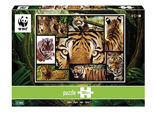 Ambassador 7230058 Tiger, 1000 Teile Puzzle für Erwachsene und Kinder ab 10 Jahren, WWF, Tierpuzzle von 4M