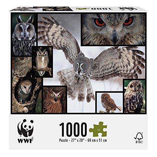 Ambassador 7230055 Eulen, 1000 Teile Puzzle für Erwachsene und Kinder ab 10 Jahren, WWF von 4M