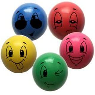 4er Set Flummi Dopsball Lachgesicht ca 45 mm, Gummiball Smiley, Ball von 4er Set