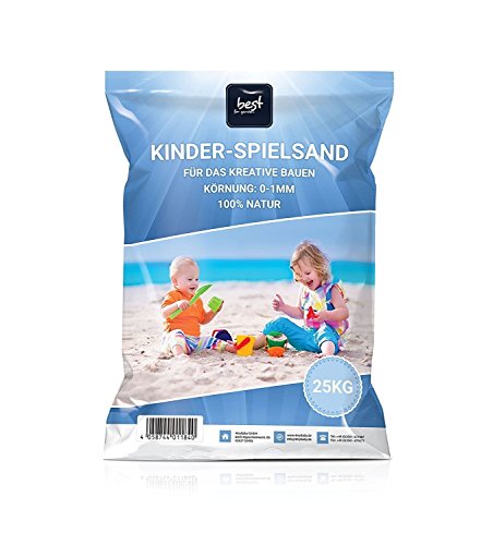 Best for Garden 25kg Spielsand Quarzsand für Sandkasten Dekosand TÜV geprüft TOP Qualität (25 KG nach Österreich) von 4myBaby GmbH