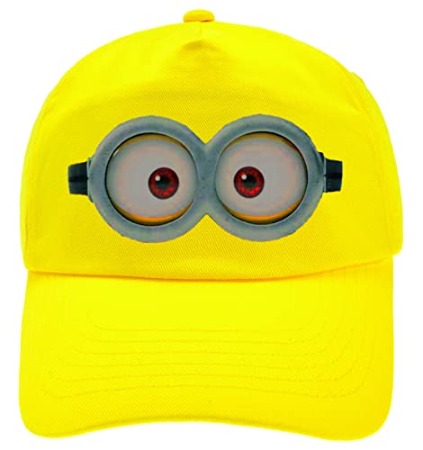 4sold Goggles Brille Brille Gläser Augen Tolles Kostüm das du brauchst Lustige Cartoon-Figur mit Brillenaugen Für Halloween und Karnevalskostümpartys Gelbe Figur (Erwachsenenkappe Nr. 2) von 4sold