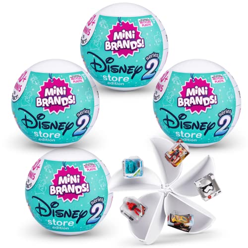 5 SURPRISE Mini Brands Disney Store Serie 2 Überraschungskapsel (4er Pack) von Mini Brands