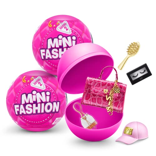 Mini Brands Mini Fashion Series 2, Real Fabric Fashion Bags And Accessories Capsule Collectible Toy (2 Pack), 2 Capsules von Mini Brands