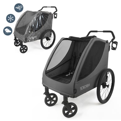 509 Crew Zwillingskinderwagen Trekker II Dark Grey von 509 Crew