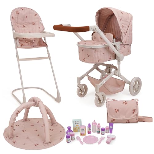 509 Crew 19 Piece City Park Doll Pram n Play Set, Multi Play Doll Pram Stroller, High Chair, Activity Gym, Changing Bag, 15 Piece Accessory, for Dolls 53cm, for Kids Ages 3+ 509 Crew 19 Piece City Park Doll Pram n Play Set, Multi Play Doll Pram Stroller, High Chair, Activity Gym, Changing Bag, 15 Piece Accessory, for Dolls 53cm, for Kids Ages 3+ von 509