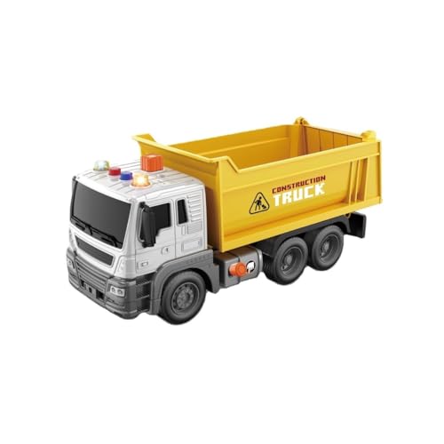 698 JIAN SHENG TOYS JS101 Truck with Trailer, Friction-Powered, with Push Button, Sounds and Lights, 1:16 Scale von 698 JIAN SHENG TOYS