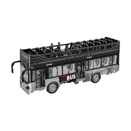 698 JIAN SHENG TOYS JS122A Toy Double-Decker Tour Bus, Grey, with Friction, Sounds, and Lights, 1:16 von 698 JIAN SHENG TOYS