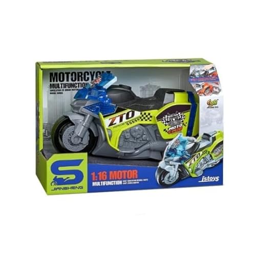 698 JIAN SHENG TOYS JS127 Friction Motorcycle, Sounds and Lights, 1:16, jstoy von 698 JIAN SHENG TOYS