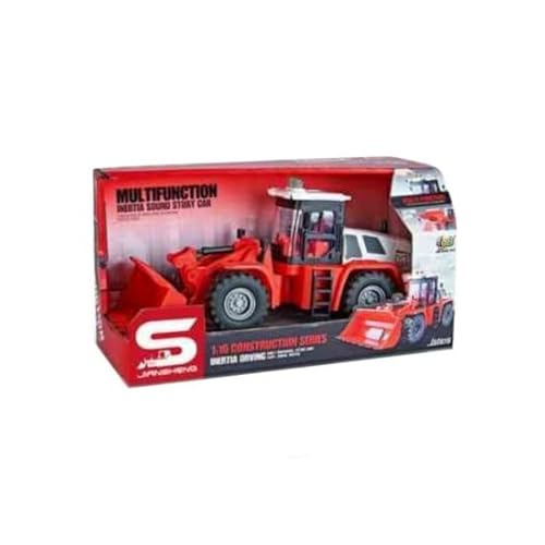 698 JIAN SHENG TOYS JS129A-3 Red Bulldozer Toy with Sounds and Lights, 1:16 Scale. von 698 JIAN SHENG TOYS