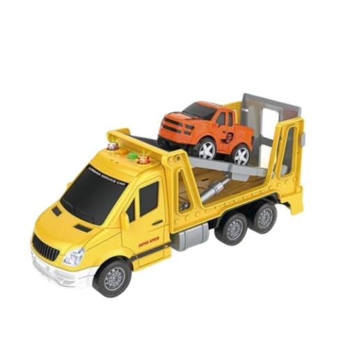 698 JIAN SHENG TOYS JS142 Tow Truck with Orange Car, Friction, Sounds and Lights, 1:16 von 698 JIAN SHENG TOYS