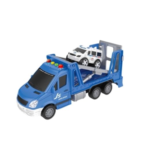 698 JIAN SHENG TOYS JS142A Tow Truck with White Car, Friction, Sounds and Lights, 1:16 von 698 JIAN SHENG TOYS