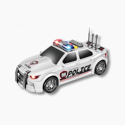 698 JIAN SHENG TOYS Police car with Friction Mechanism, Opening Trunk, Sounds and Lights, 1:16 Scale. von 698 JIAN SHENG TOYS