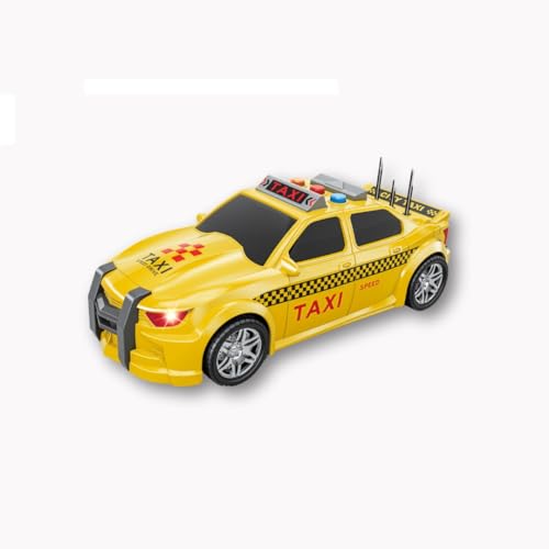 698 JIAN SHENG TOYS Taxi Car with Friction Mechanism and Opening Trunk, Sounds and Lights, 1:16 Scale. von 698 JIAN SHENG TOYS