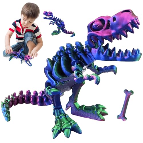 3D Gedrucktes Dinosaurier Skelett,3D Druck bewegliche Dinosaurier Modelle,Dinosaurier Spielzeug Heim Desktop Dekor,Dinosaurier Spielzeug für Erwachsene und Kinder Model Toys von 71Nmly