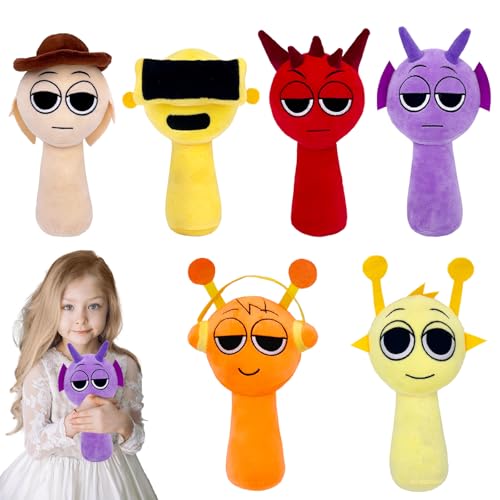 6pcs Sprunki PlüSchtier,9.8zoll Lustige Sprunki Plushies FüR Gaming-Fans,Sprunki Plushies Kuscheltier,Super Weiches Sammelbares PlüSchtier,Weihnachten Geburtstag Geburtstage for Fans and Boys Girls von 71Nmly