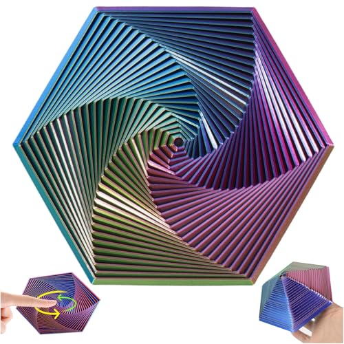 Fractal Fidget Hexagon,Antistress Fidget Toys,3D-Druck Hexagon Cube Fidget Gear Spielzeug,Anti Stress Spielzeug,Sensorik Spielzeug für Kids Adults Angst Stresslinderung von 71Nmly