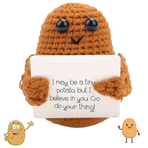 Positive Doll Pocket Hug Positive Kartoffel, Positive Doll Pocket Hug Geschenk Creative Knitted Wool Doll Best Gift for Family Umarmung Pocket Hug Kartoffel Glücksbringer von 71Nmly