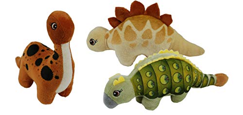 8 Stück Plüsch Dinos Stofftier Plüschtier Kuscheltier Dinosaurier als Mitgebsel von 8er Set Plüsch Dinos Rasehorn