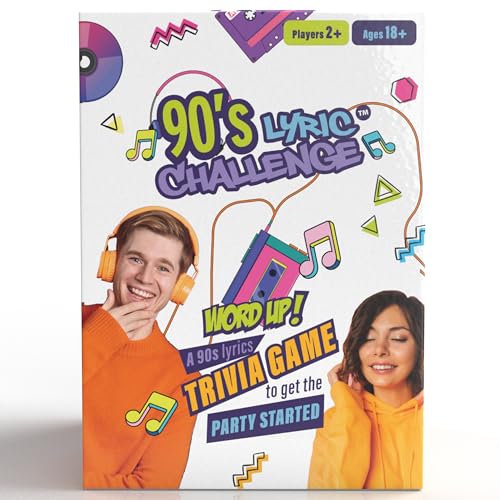 90's Song Lyric Game - Lustiges Musik-Trivia-Spiel für Erwachsene, für Musikliebhaber, ideal für Millennials, Gen X von 90s LYRIC CHALLENGE