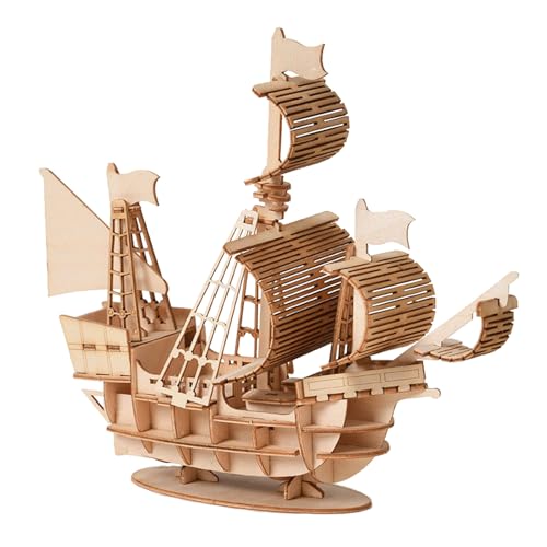 3D Puzzle Holzpuzzle Modellbau Segelboot Holzbausatz Holzmodelle Bausätze Modellbaukästen für Erwachsene Holzpuzzle Hobbys für Männer - Holzmodelle für Erwachsene zum Bauen von 95sCloud-1