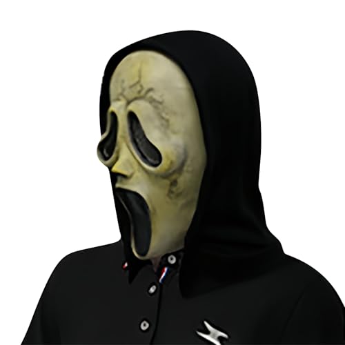 95sCloud-1 Halloween Ghostface Gruselige Maske Geist Scream Gesichtsmaske Horrorfilm Maske Schrei Party Maske Adult Ghost Face Mask Scary Halloween Cosplay Requisite für Party, Fasching, Hallowee (E) von 95sCloud-1