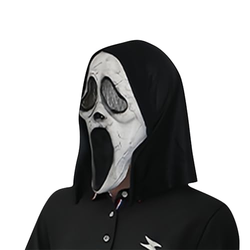 95sCloud-1 Halloween Ghostface Gruselige Maske Geist Scream Gesichtsmaske Horrorfilm Maske Schrei Party Maske Adult Ghost Face Mask Scary Halloween Cosplay Requisite für Party, Fasching, Hallowee (I) von 95sCloud-1