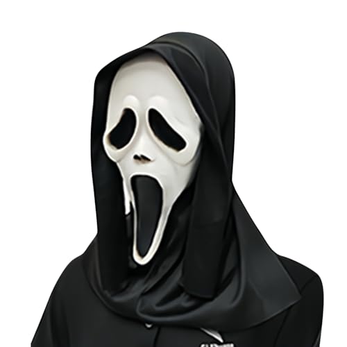 95sCloud-1 Halloween Ghostface Gruselige Maske Geist Scream Gesichtsmaske Horrorfilm Maske Schrei Party Maske Adult Ghost Face Mask Scary Halloween Cosplay Requisite für Party, Fasching, Hallowee (A) von 95sCloud-1