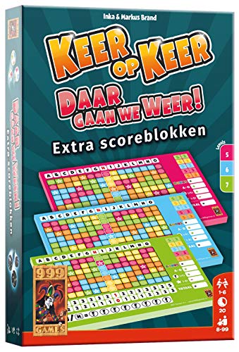 999 Games - Key-to-Time Scoreblock 3 Stück Level 5, 6 und 7 Würfelspiel - ab 8 Jahren - Eines der besten Spiele des Jahres 2019 - Inka & Markus Brand - Roll and Write - 999-KEE04, Mehrfarbig 999 Games - Key-to-Time Scoreblock 3 Stück Level 5, 6 und 7 Würfelspiel - ab 8 Jahren - Eines der besten Spiele des Jahres 2019 - Inka & Markus Brand - Roll and Write - 999-KEE04, Mehrfarbig von 999 Games