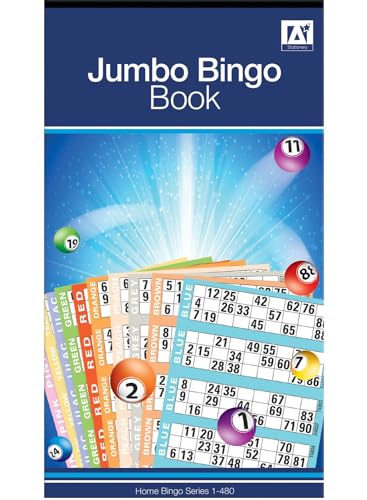 A* Stationery Jumbo Bingo Book Pad 480 Spiele codierte Tickets perforiert 6 zum Anzeigen Familienspaß Bingo-Nacht von A* Stationery