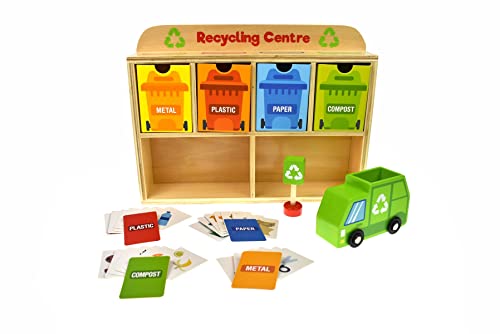 AB Gee abgee 921 TY635A EA Wooden Recycling Centre, red von Tooky Toy