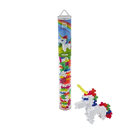 Plus-Plus Kreativ-Bausteine Tube, Einhorn, Geniales Konstruktionsspielzeug, 100 Teile, bunt, 300.4109 von Plus-Plus