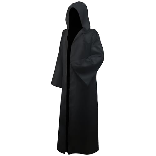 A-SZCXTOP Adult Umhang mit Kapuze,Halloween Mittelalter Jedi Ritter Cosplay Kostüm Robe Tunika Outfit Uniform von A-SZCXTOP