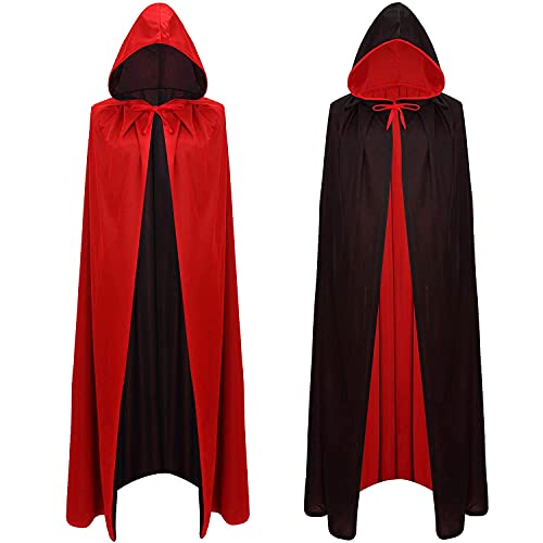 A-SZCXTOP Umhang für Halloween, Vampir, Unisex, wendbar, mit Kapuze, Vampir-Hexe, Cape für Weihnachten, Party, Cosplay, Kostüme-Mäntel, Erwachsene oder Kinder, 120 cm A-SZCXTOP Umhang für Halloween, Vampir, Unisex, wendbar, mit Kapuze, Vampir-Hexe, Cape für Weihnachten, Party, Cosplay, Kostüme-Mäntel, Erwachsene oder Kinder, 120 cm von A-SZCXTOP