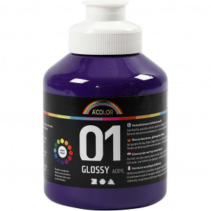 Acrylfarbe Glänzend, Violett, 500ml/ 1 Fl. von A-color