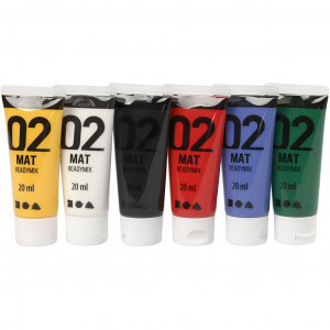 A-Color Acrylfarbe, Standardfarben, 02 - matt, 6x20ml von A-color