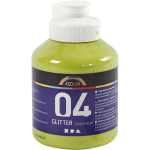 Glitter-Acrylfarbe, Lindgrün, 500ml/ 1 Fl. von A-color