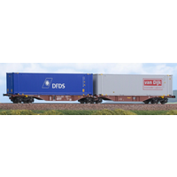 A.C.M.E. AC40387 H0 Containertragwagen Sggmrss 90 "DFDS / Van Dijk", Touax, Ep. V-VI von A.C.M.E.