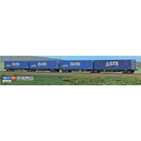 A.C.M.E. AC45111 H0 4-teilg. Set Containertragwagen Typ Sggmrss GTS - Barilla, privat, Ep. V-VI von A.C.M.E.