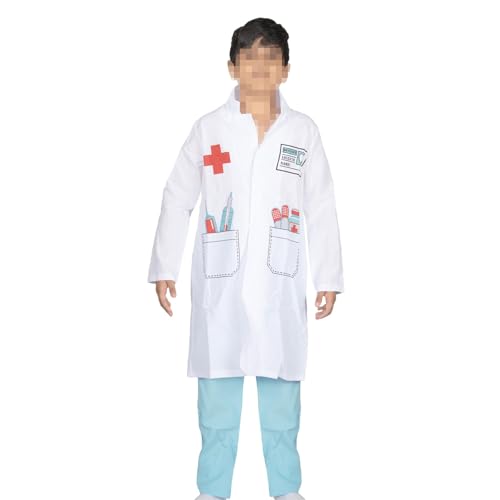 A2Z 4Kids für Kinder Arzt zum Verkleiden Welttag des Buches Rollenspiel Jungen Halloween-Kostüme Arztparty Verkleidung Arztuniform Outfit-Set Alter 3–14 Jahre - Doctor Costume 12-14 von A2Z 4 Kids