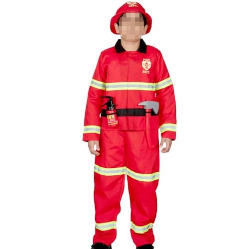 Kids Feuerrmann Kostüm Kinder Feuermann Verkleiden Feuerwehrmann - Fireman Costume 9-11 von A2Z 4 Kids