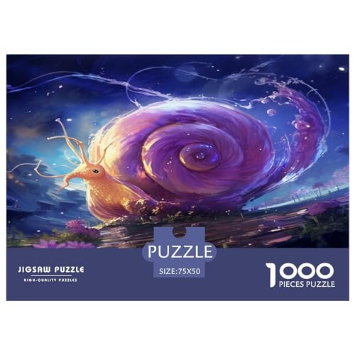 1000 Teile Puzzle Schnecke für Erwachsene Kinder Holzpuzzle Lernspielzeug 1000 Teile (75x50cm) von AAHARYA