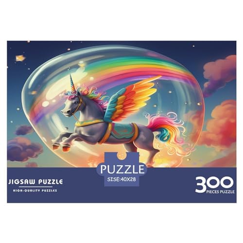 Kreative Puzzles mit 300 Teilen, Regenbogen-Puzzle, rechteckiges Puzzle, Lernspielzeug, Geschenk für Kinder und Erwachsene, 300 Teile (40 x 28 cm) von AAHARYA