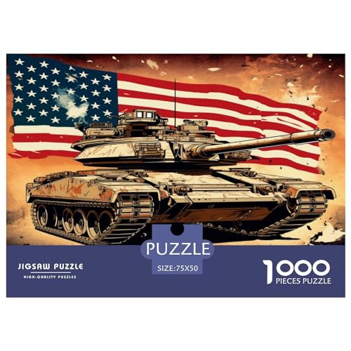 Militärpanzer-Puzzle 1000 Teile für Erwachsene US_Armee-Puzzle 1000 Teile für Erwachsene 1000 Teile (75 x 50 cm) von AAHARYA