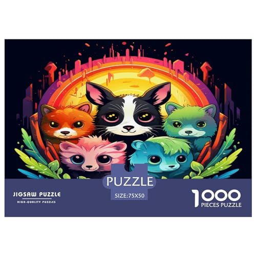 Prism_Panda 1000-teiliges Puzzle für Erwachsene – Puzzles für Teenager, Geschenke – Cartoon-Puzzles aus Holz – Entspannungspuzzlespiele – Denksport-Puzzle 1000 Teile (75 x 50 cm) von AAHARYA