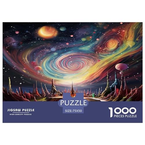 Puzzles 1000 Teile Candy_Star Quadratische Puzzles für Erwachsene und Kinder, EIN kosmischer Planet Holzpuzzles Herausforderndes Spiel Puzzles 1000 Stück (75 x 50 cm) von AAHARYA
