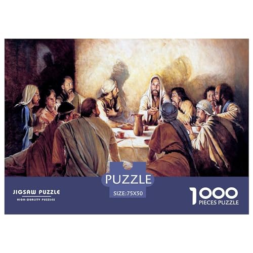 Religiöses Puzzle für Erwachsene 1000 Teile Jesus und seine Jünger Puzzles für Jugendliche und Kinder Kreative Puzzles Stimulierende Spiele für die Familie Spielzeug Geschenke 1000 Teile (75x50cm) von AAHARYA