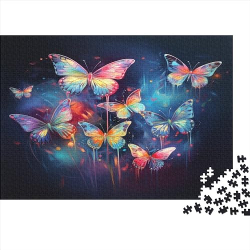 Schmetterlingspuzzle, 1000 Teile, für Erwachsene, Puzzle für Erwachsene, 1000 Teile, Brillante Schmetterlinge, Puzzle, Lernspiele, 1000 Teile (75 x 50 cm) von AAHARYA