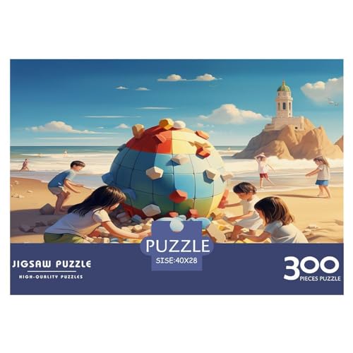 Strandpuzzle, 300 Teile, für Erwachsene, Puzzle für Erwachsene, 300 Teile, Kinderspielpuzzle, Lernspiele, 300 Teile (40 x 28 cm) von AAHARYA