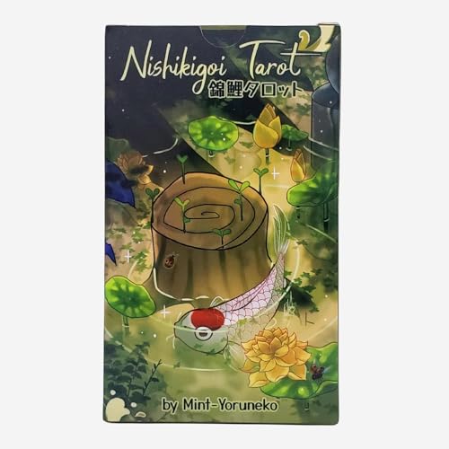 AAHOME 12 x 7 cm großes Nishikigoi-Tarot. EIN intuitives und magisches Tarot-Deck mit 79 Karten, das Verschiedene Arten japanischer Koi-Fische zeigt Nishikigoi Tarot von AAHOME