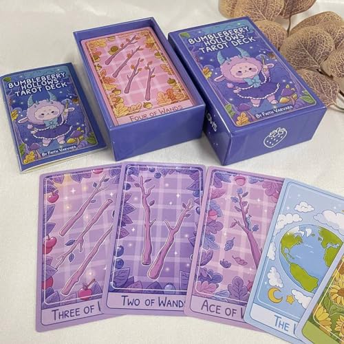 AAHOME 12x7cm Bumbleberry Hollows Tarotkarten-Brettspiele mit Papierhandbuch Bumbleberry Hollows Tarot von AAHOME